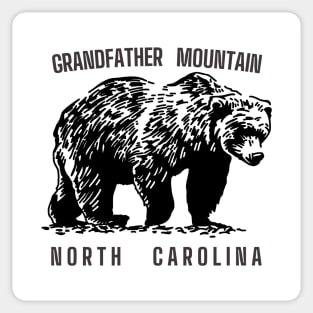 Grandfather Mountain, North Carolina - Big Black Bear Sticker